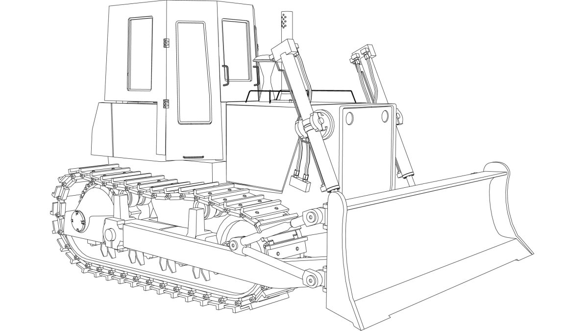 Раскраска трактор ДТ 75