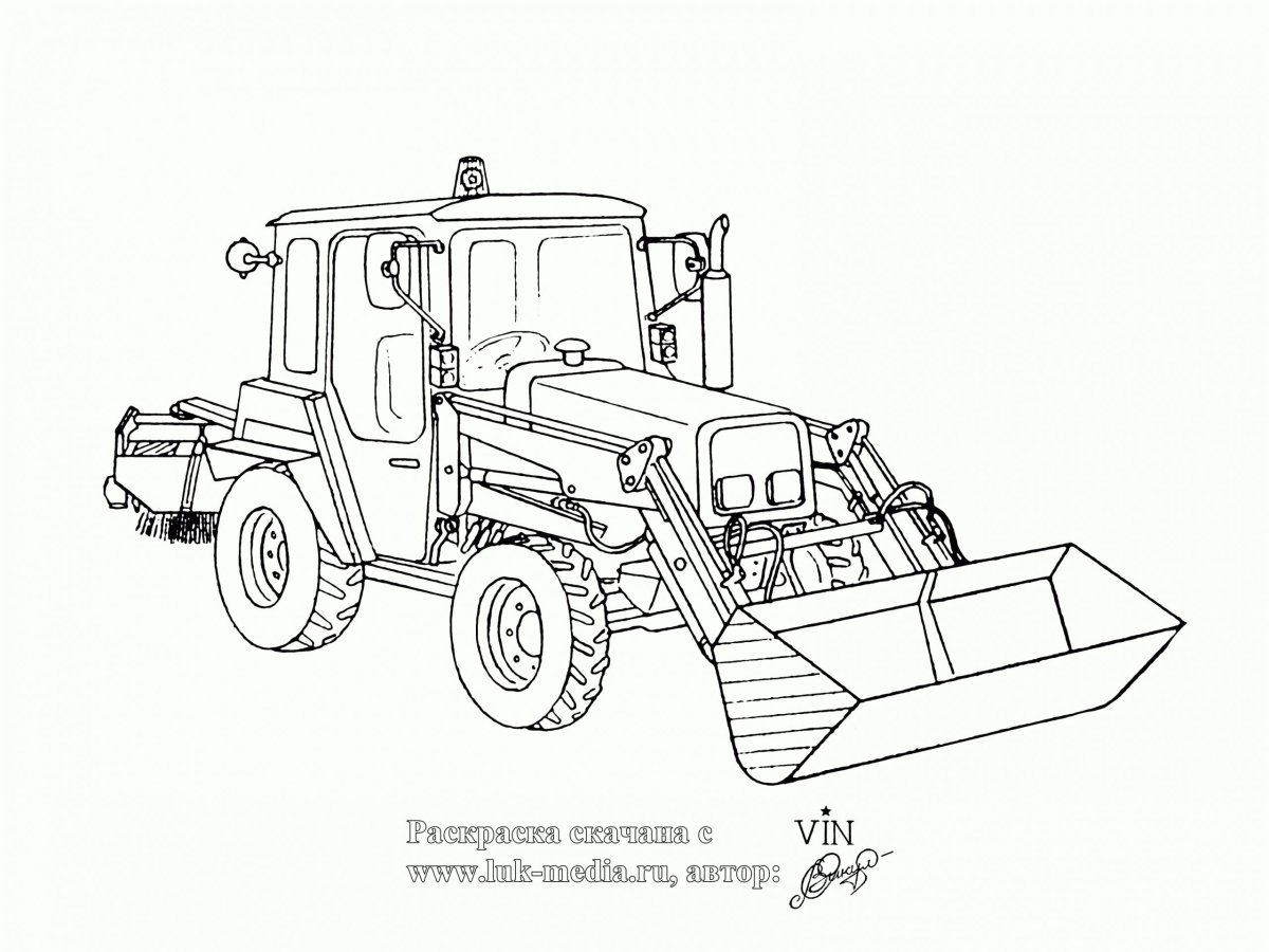 Раскраска трактор Беларусь МТЗ-82