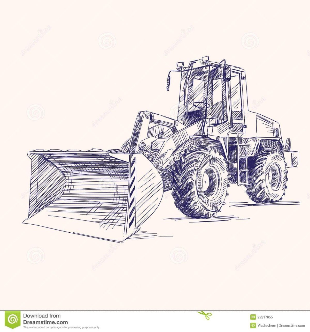 Силуэт фронтального погрузчика