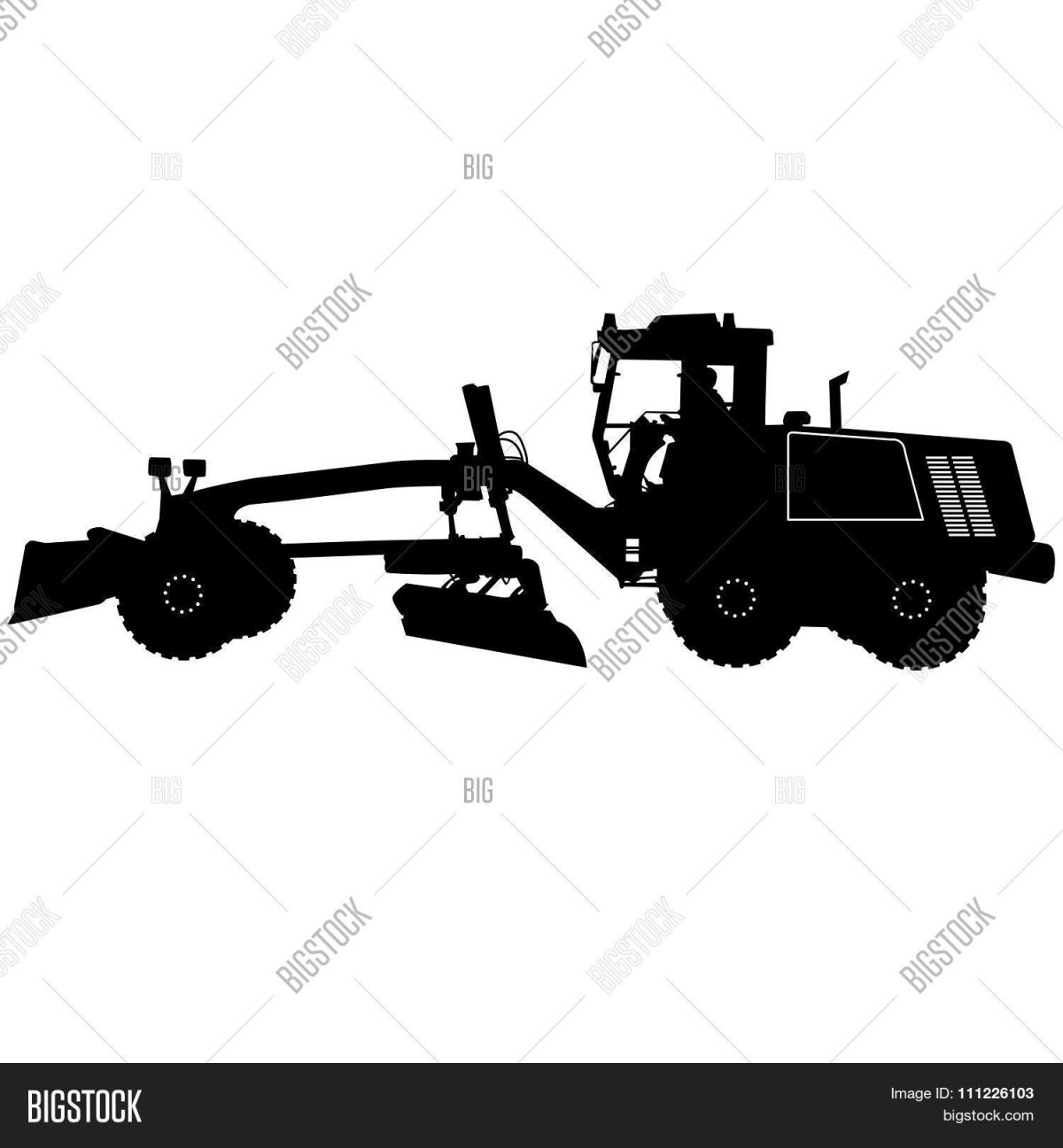 Силуэт грейдера