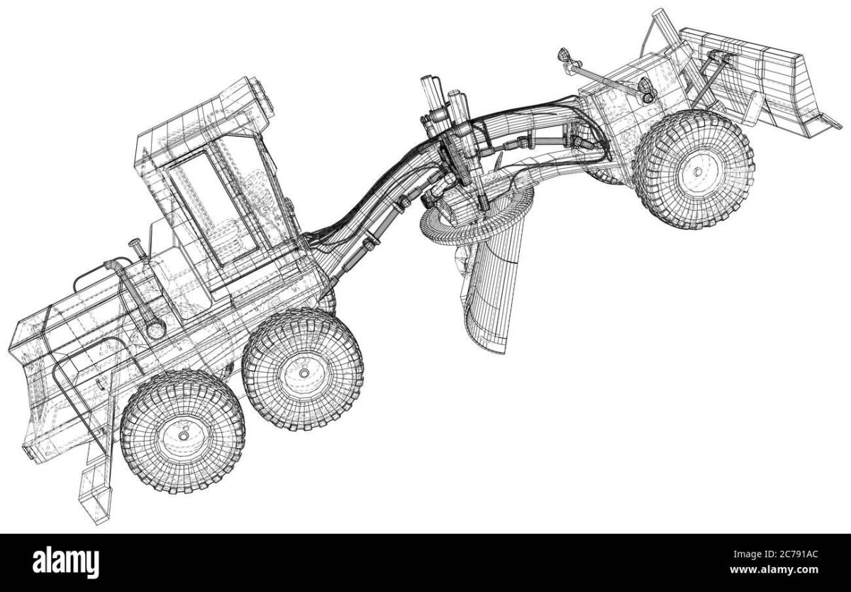 Автогрейдер вектор