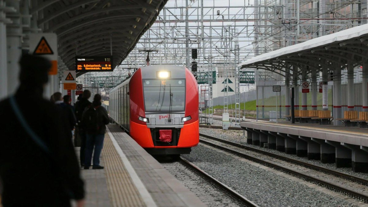 Поезд Ласточка МЦК площадь Гагарина