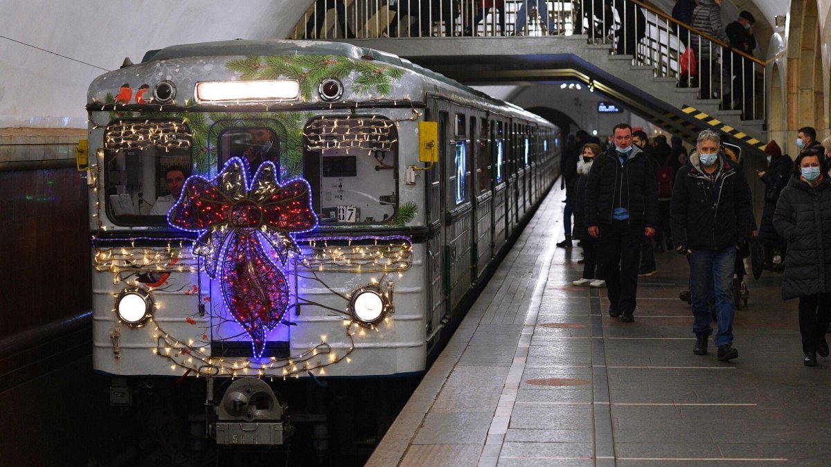 Новогодний поезд еж3