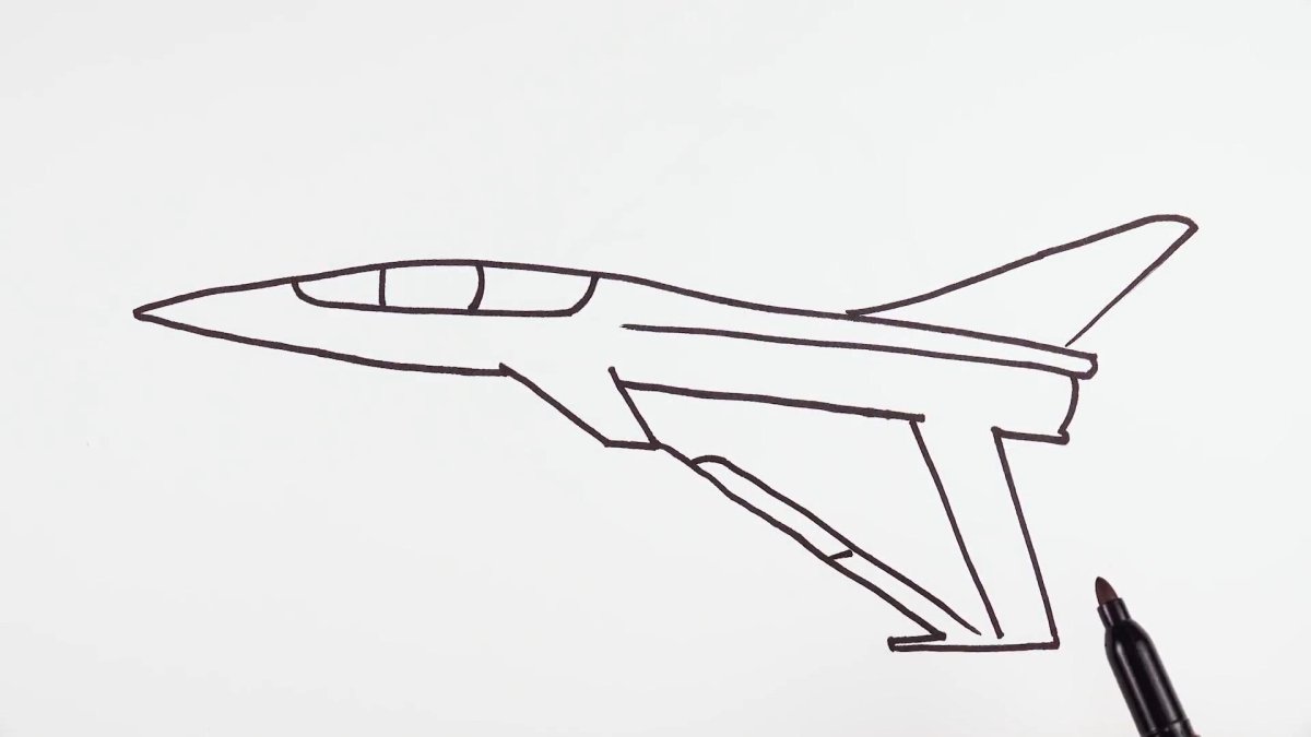 Самолёт рисунок карандашом