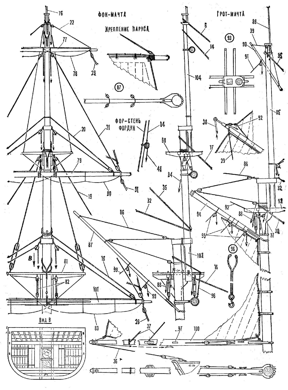 Рангоут парусного судна схема