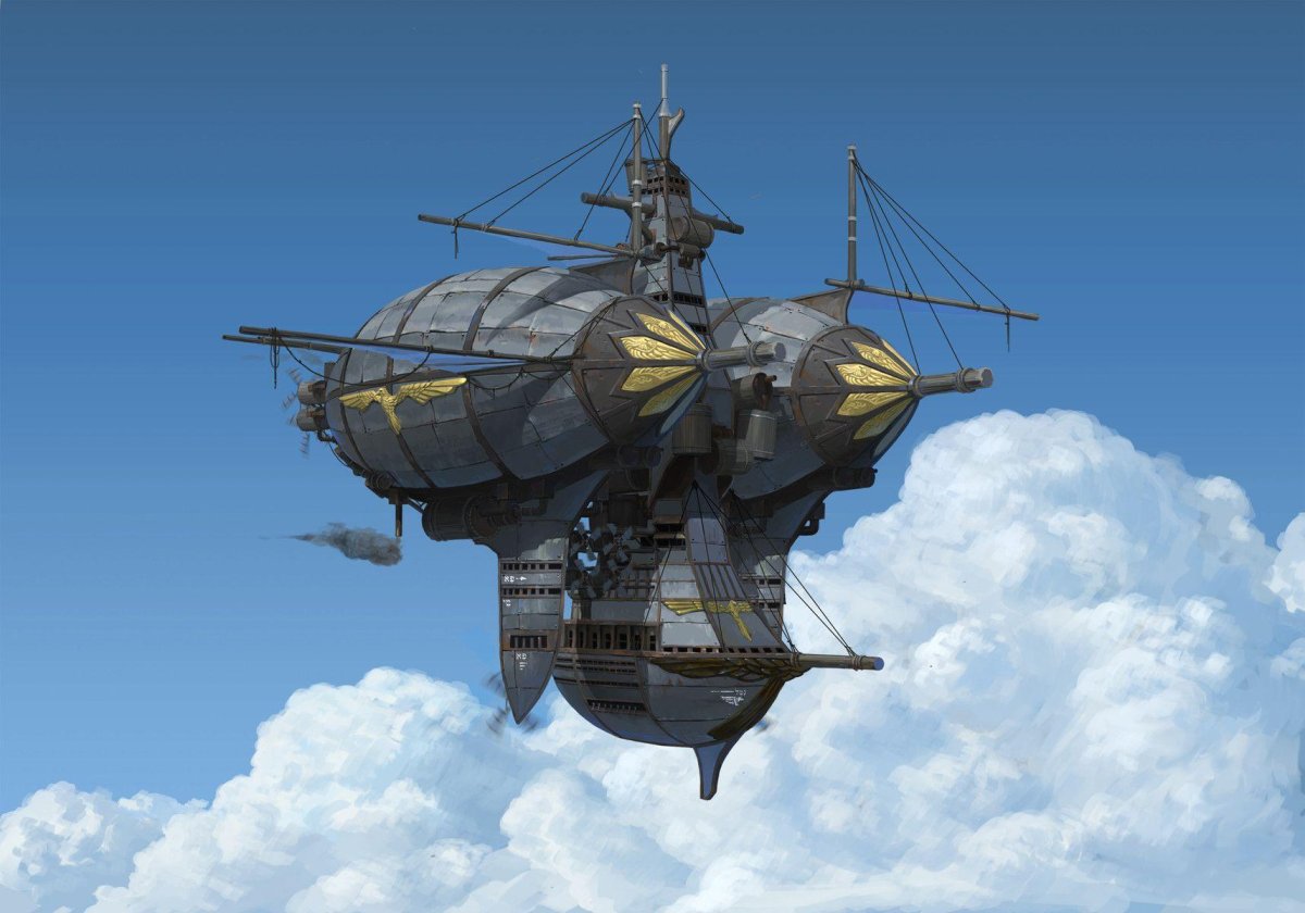 Дирижабль арт дизельпанк