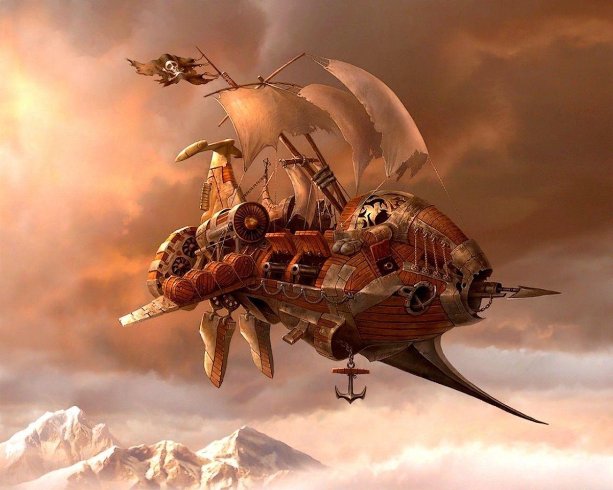 Летающие корабли дизельпанк