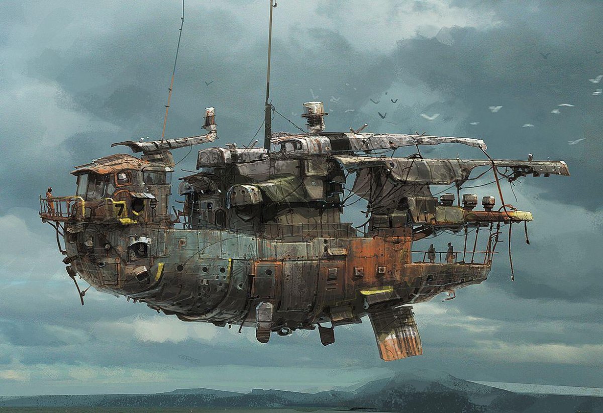 Стимпанк воздушный корабль Ian MCQUE