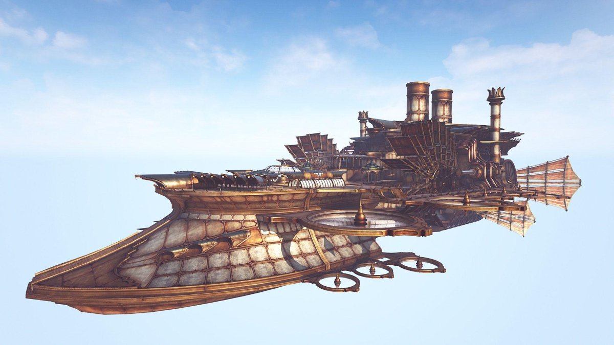 Дизельпанк летающие корабли арт арт