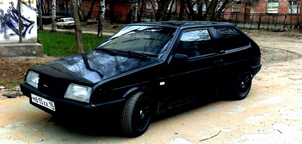 Лада 2108 черная тонированная