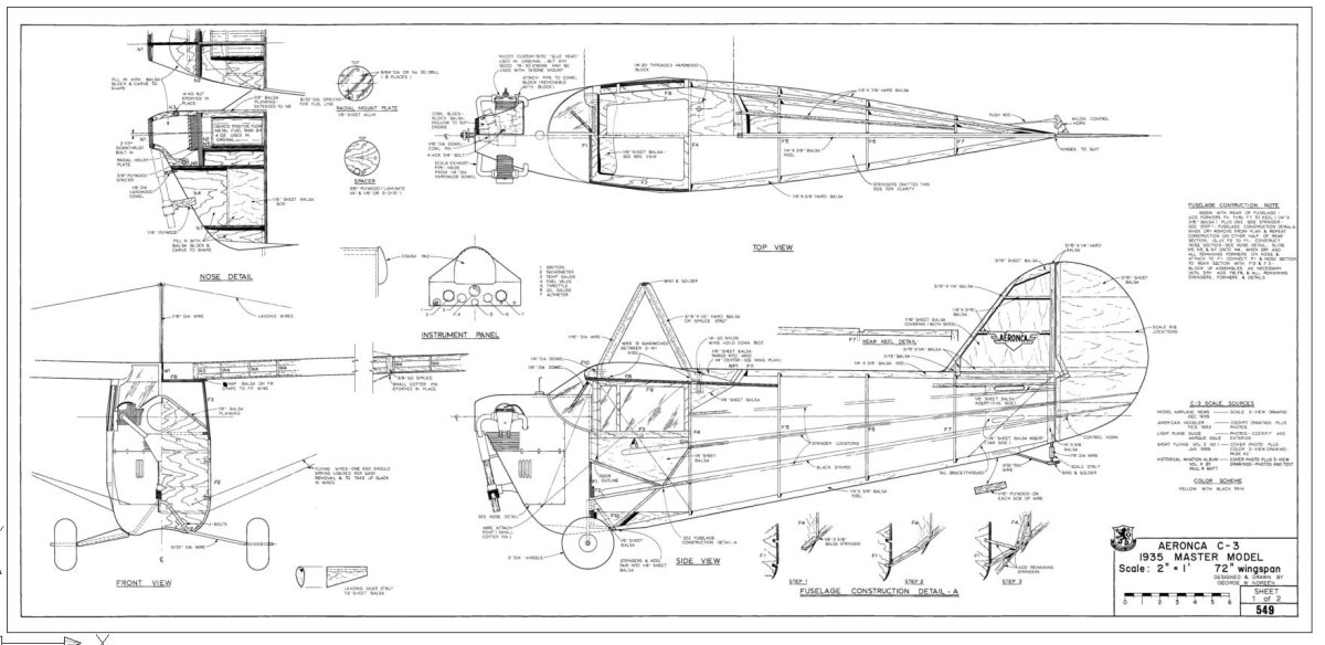 Чертежи Aeronca c3