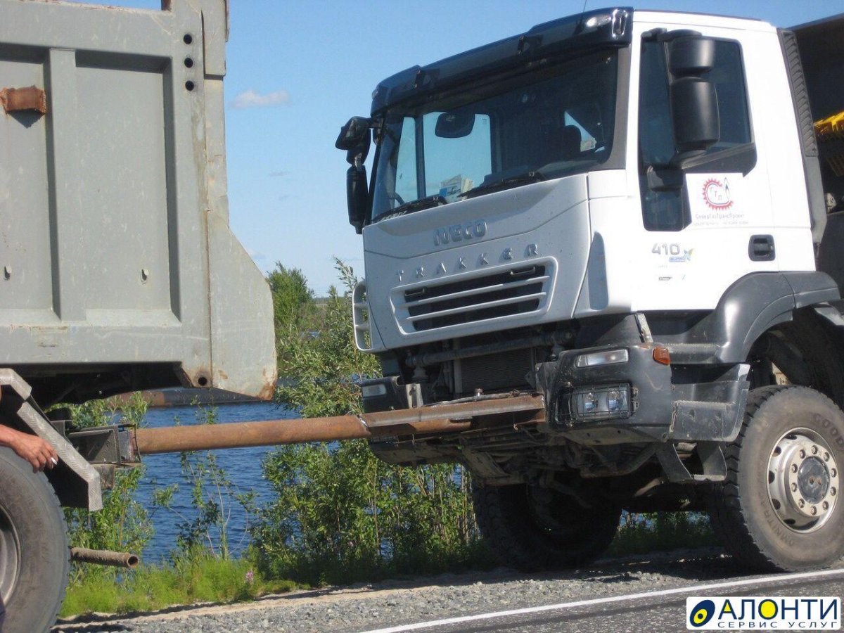 Буксировка МАЗ 5440 на жесткой сцепке