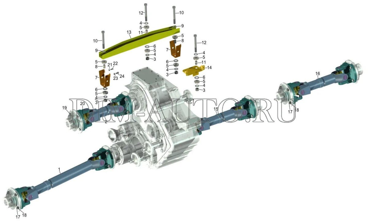 Крепление раздаточной коробки КАМАЗ 43 10
