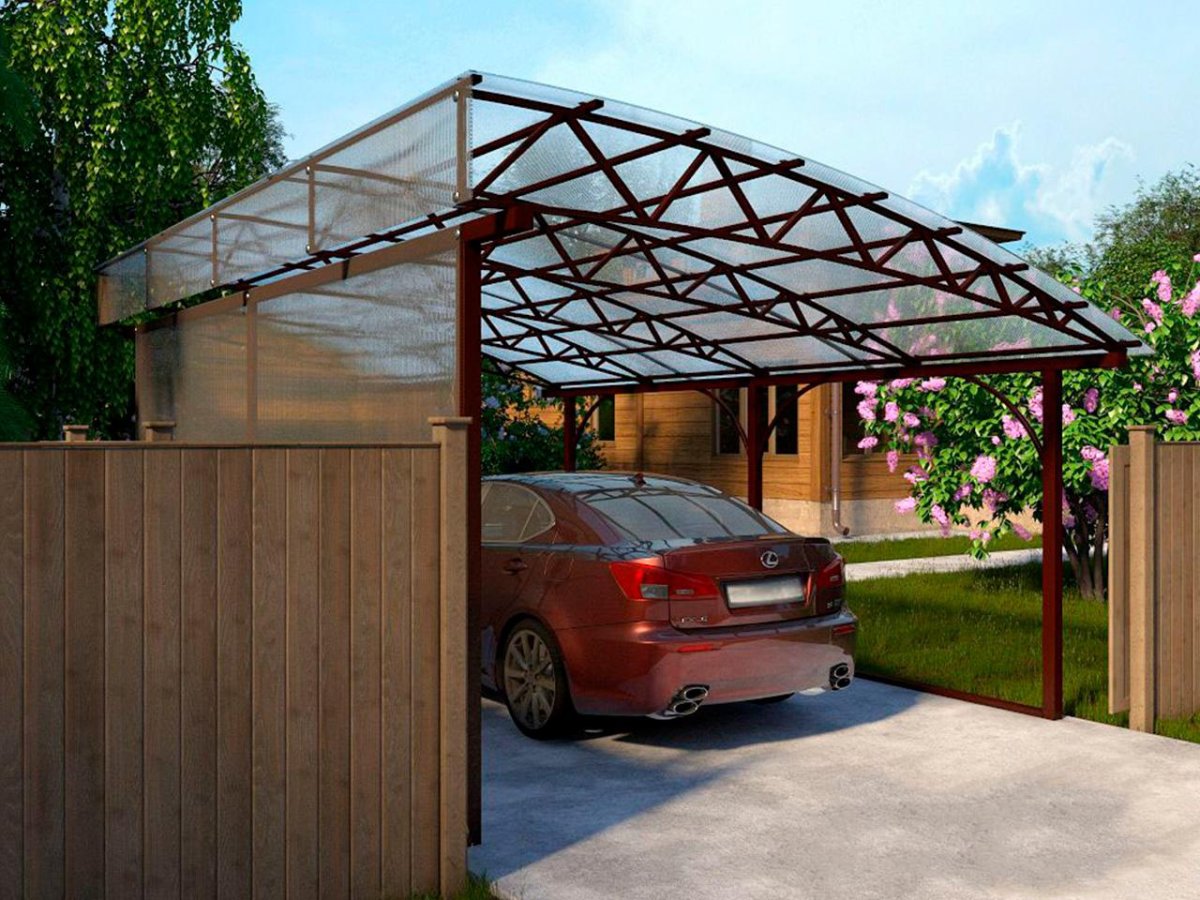 Навес односкатный 170 м2