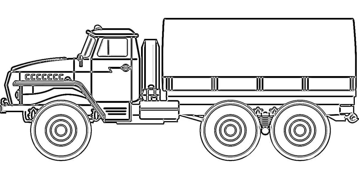 Раскраска грузовик Урал 4320