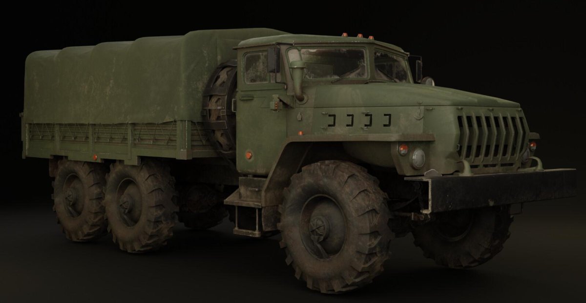 3d модель Урал 4320