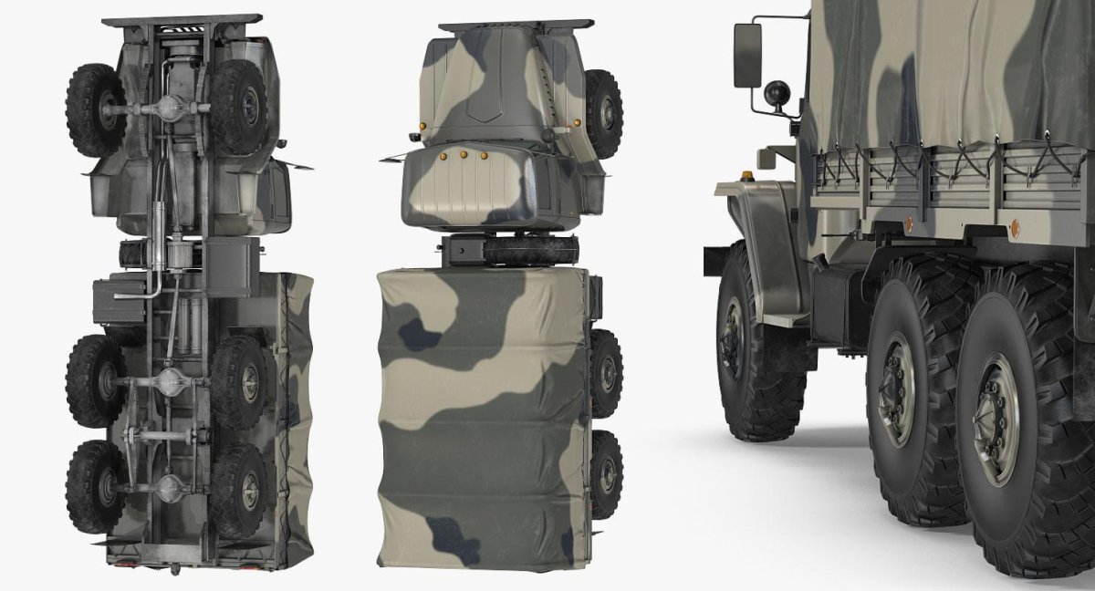 3d модель Урал 4320