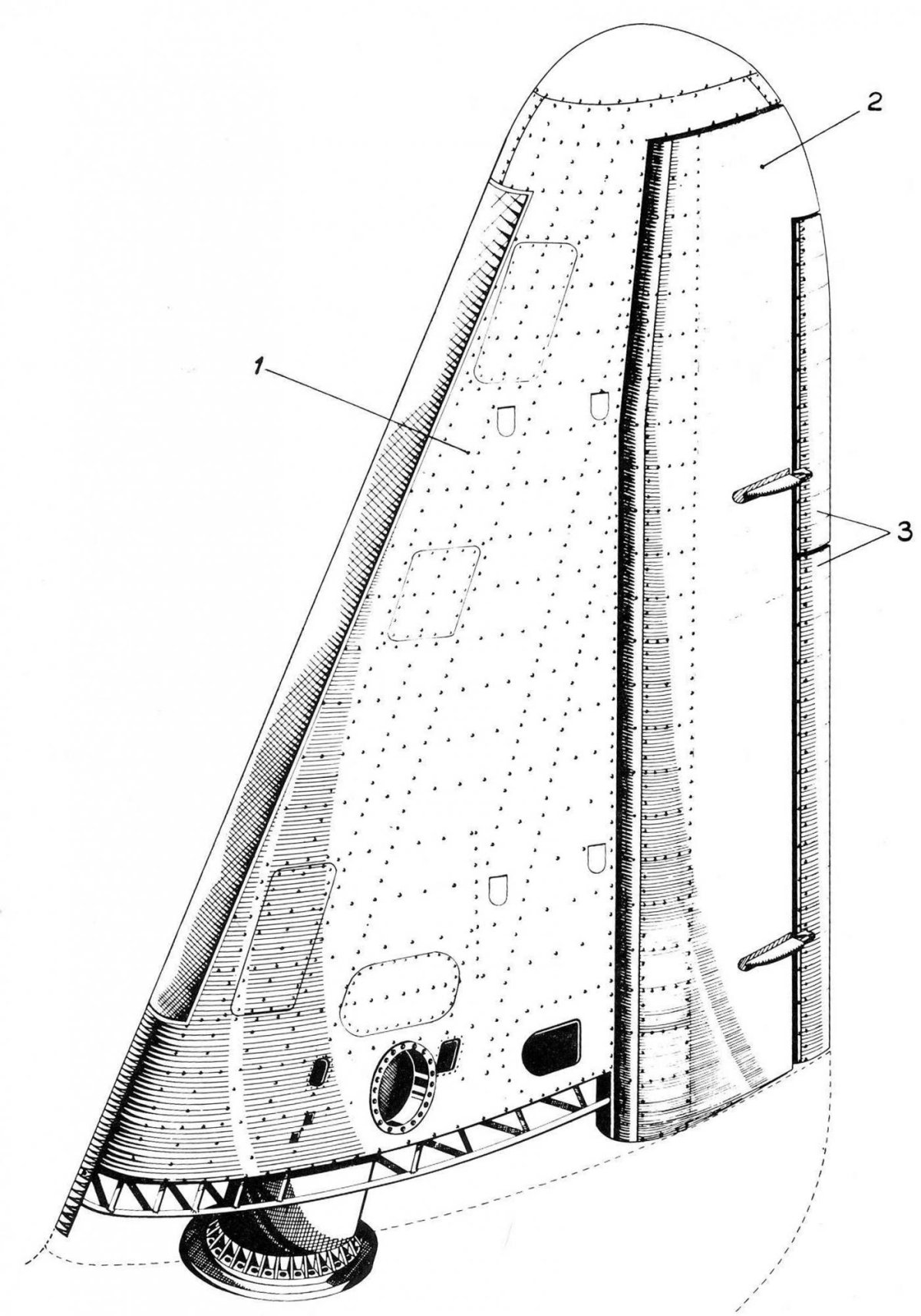 Конструкция хвостового оперения самолета