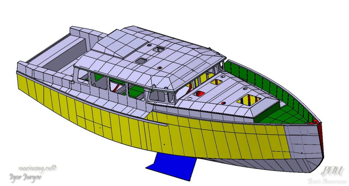 Набор корпуса яхты