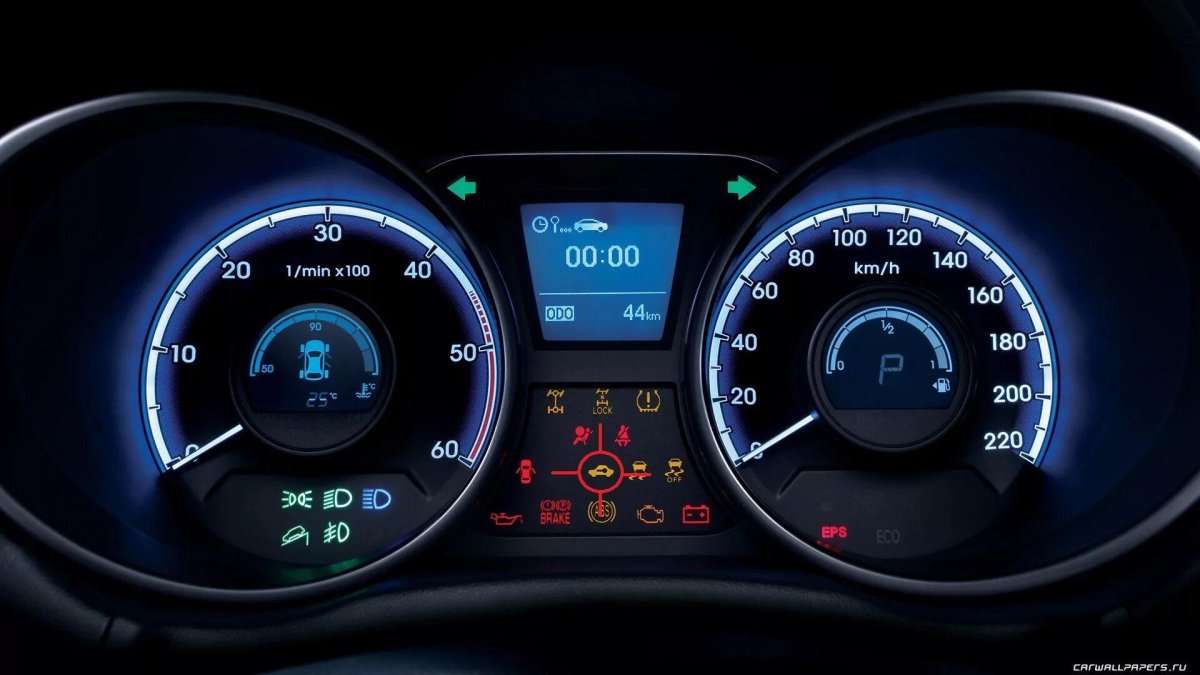 Хендай 35 панель приборов