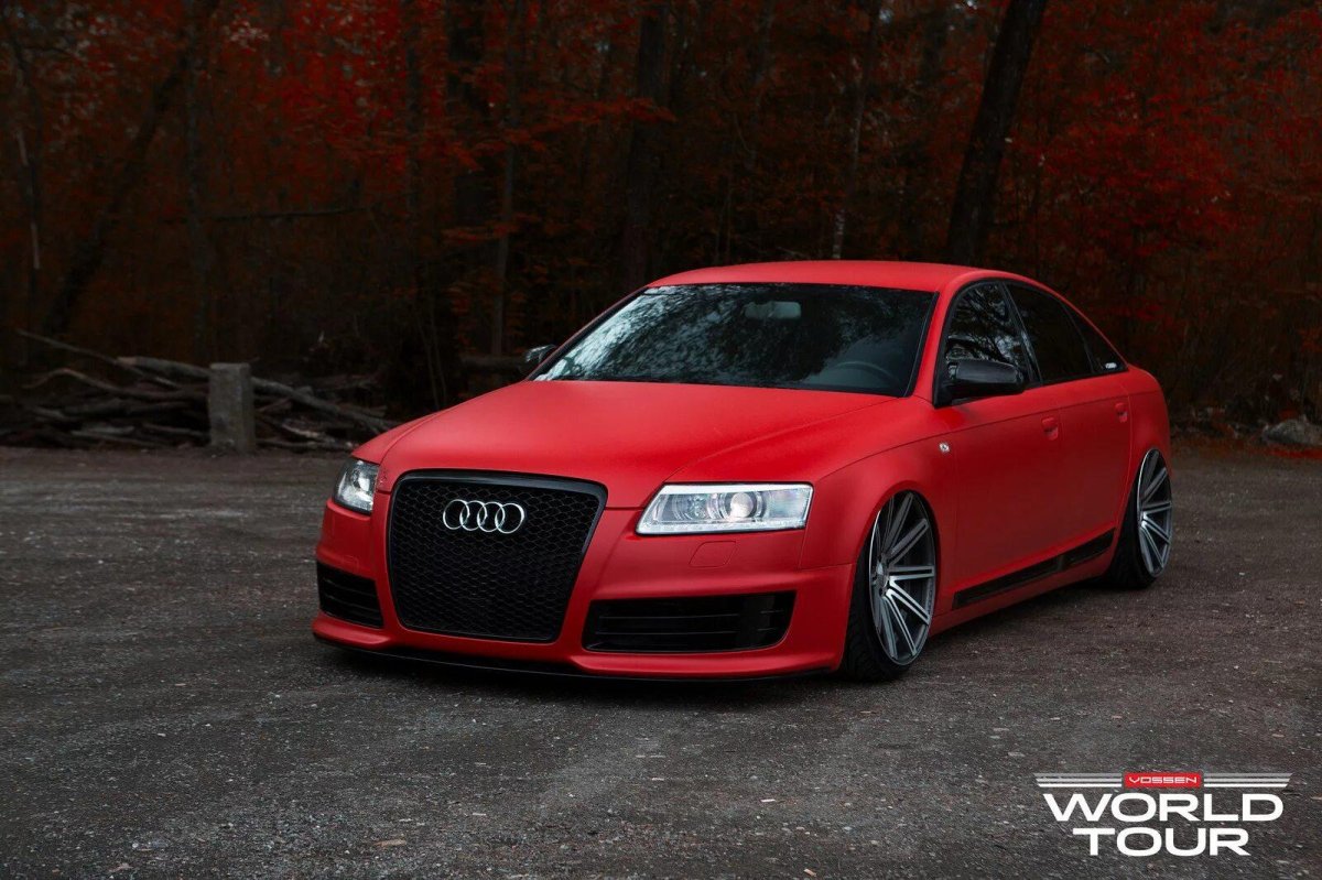 Audi a6 c6 красная