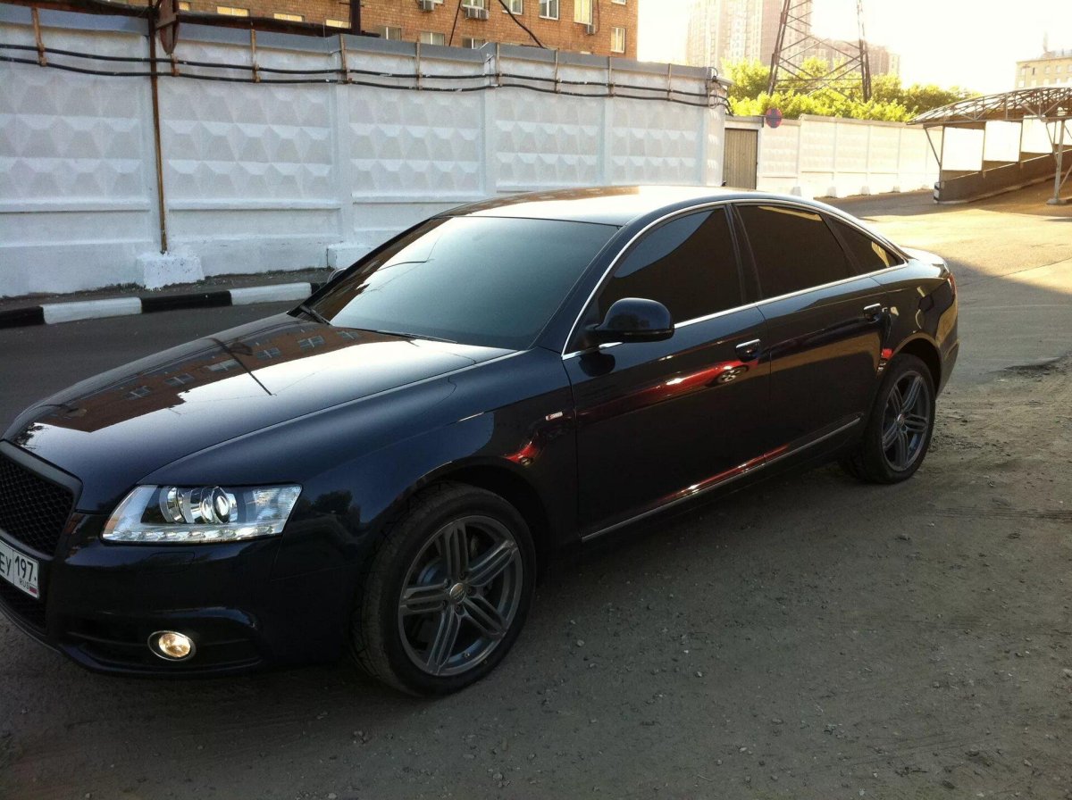 Ауди а6 с6 черная тонированная