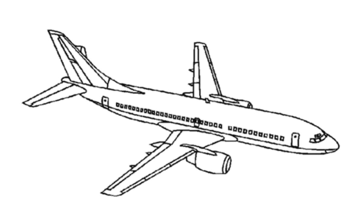 Раскраска самолет Боинг 737