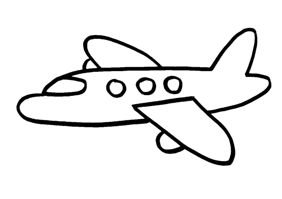 Самолетик раскраска для детей