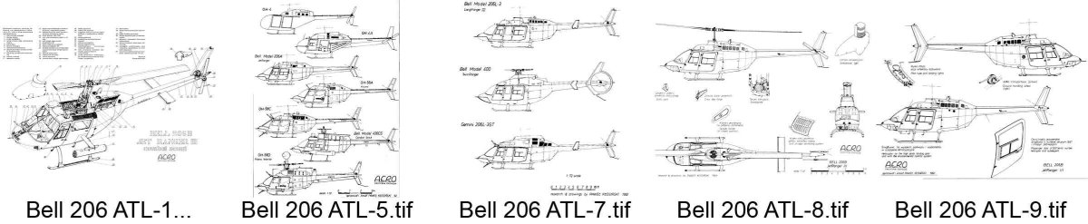 Bell 206 чертеж