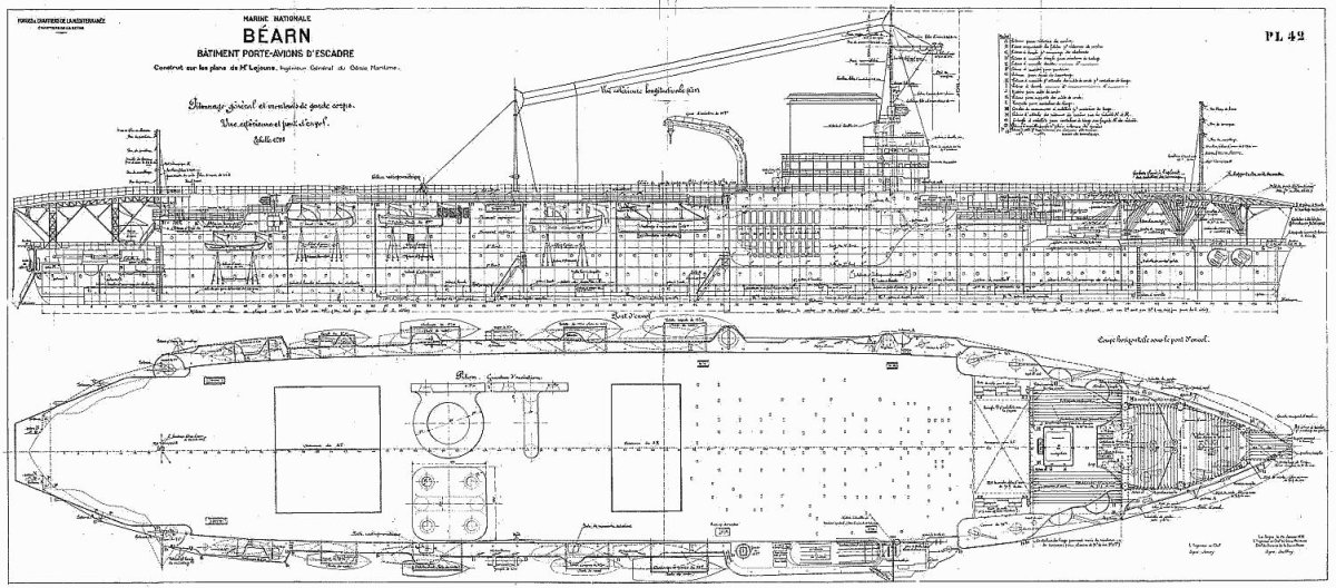 Модель авианосца Беарн