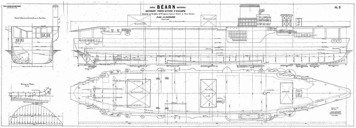 Модель авианосца Беарн