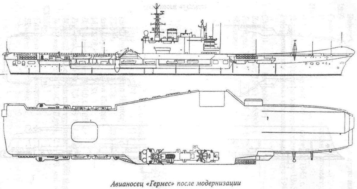 Авианосец Викрант схема