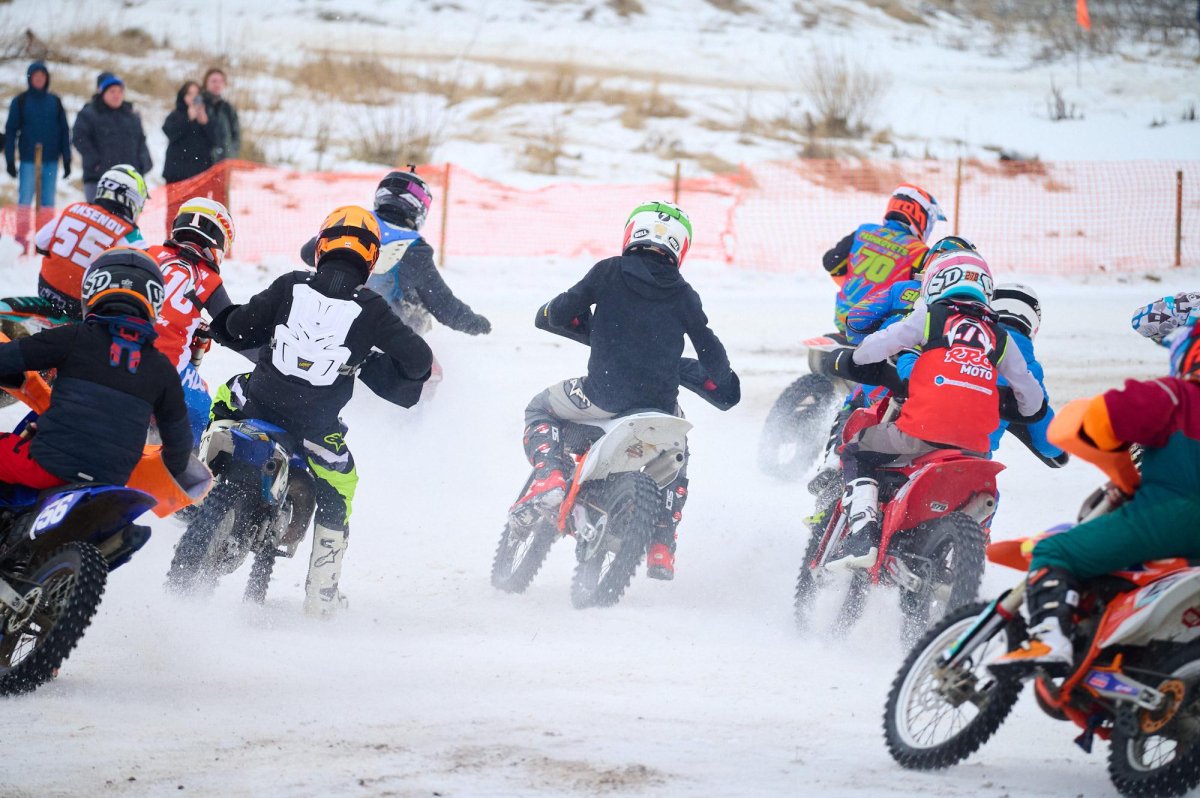 Зимний мотокросс в Обнинске
