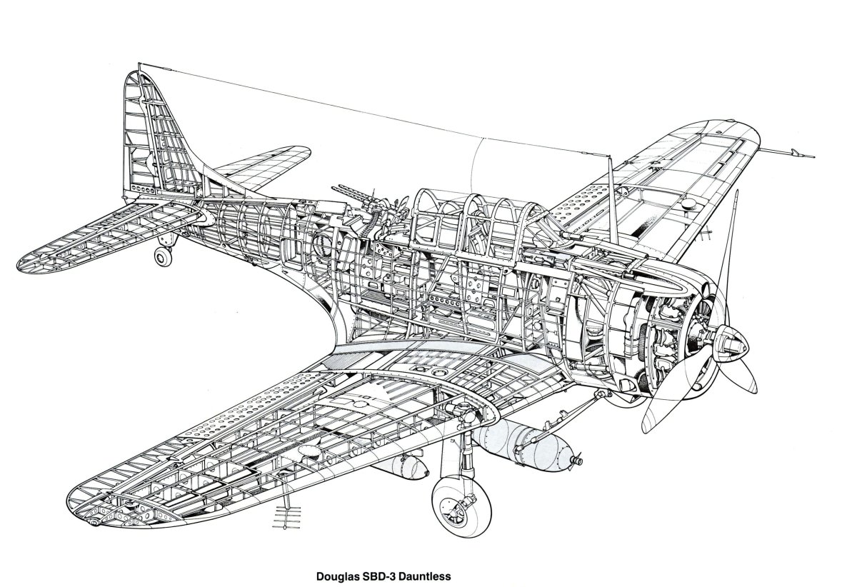 SBD-3 Dauntless чертежи