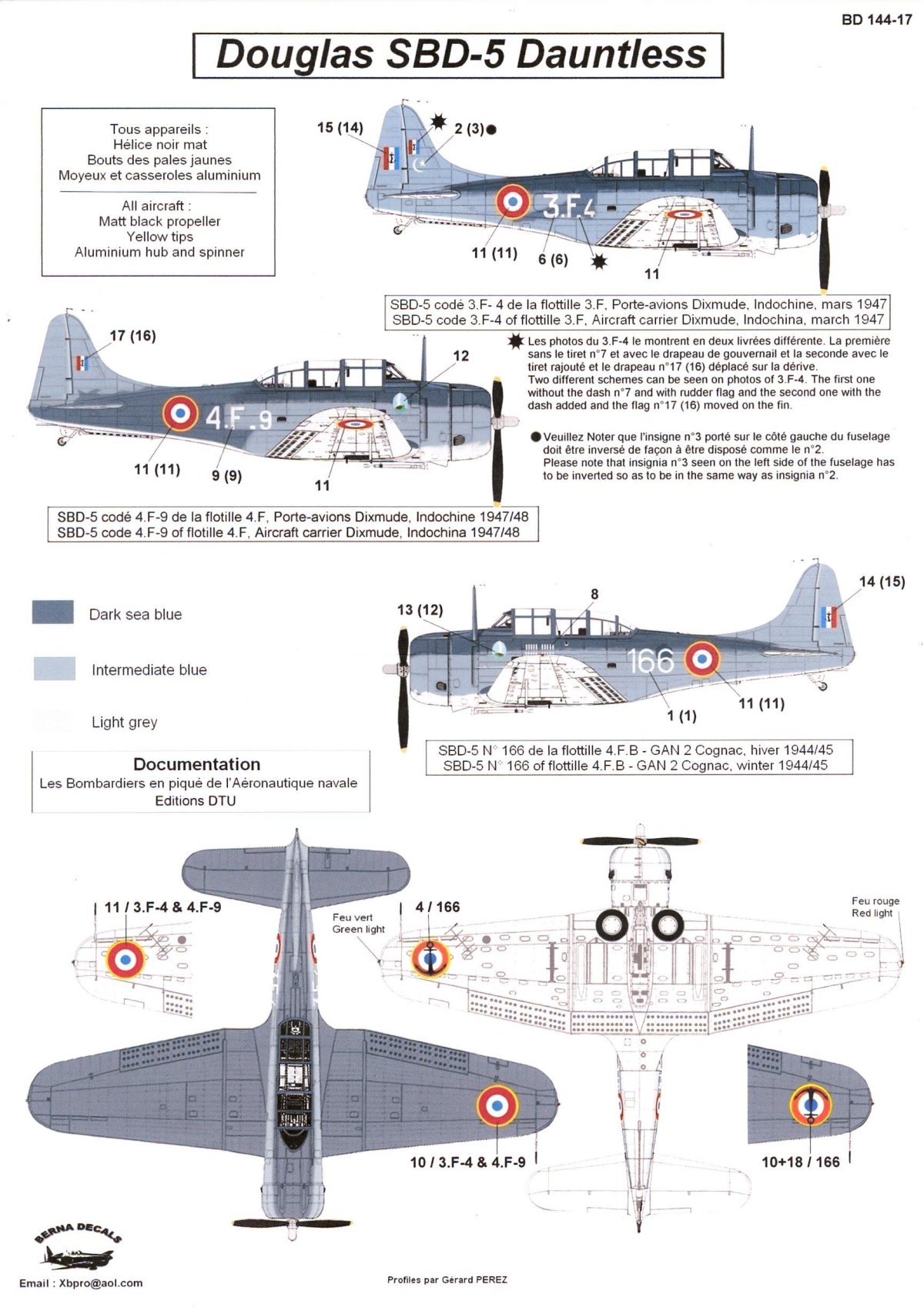 Дуглас Донтлесс SBD-3 увеличенные опознавательные знаки снизу крыла