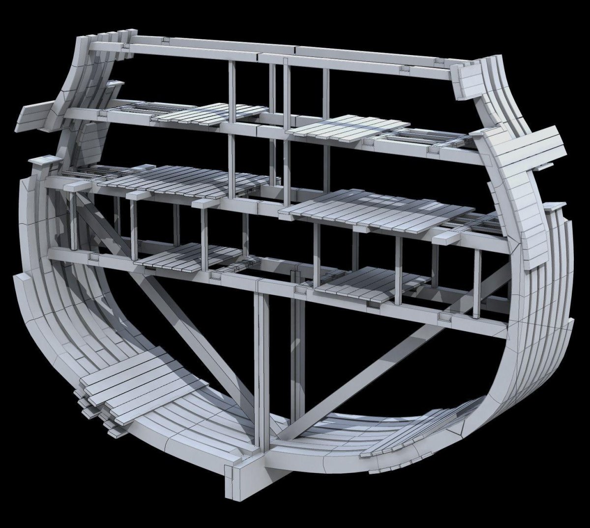 Шпангоуты парусного корабля