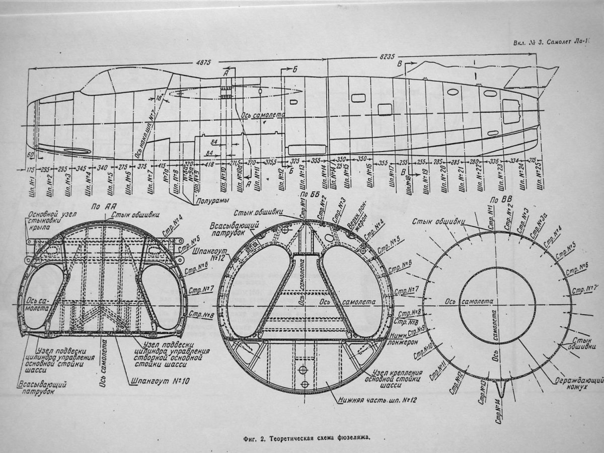Шпангоут самолета чертеж