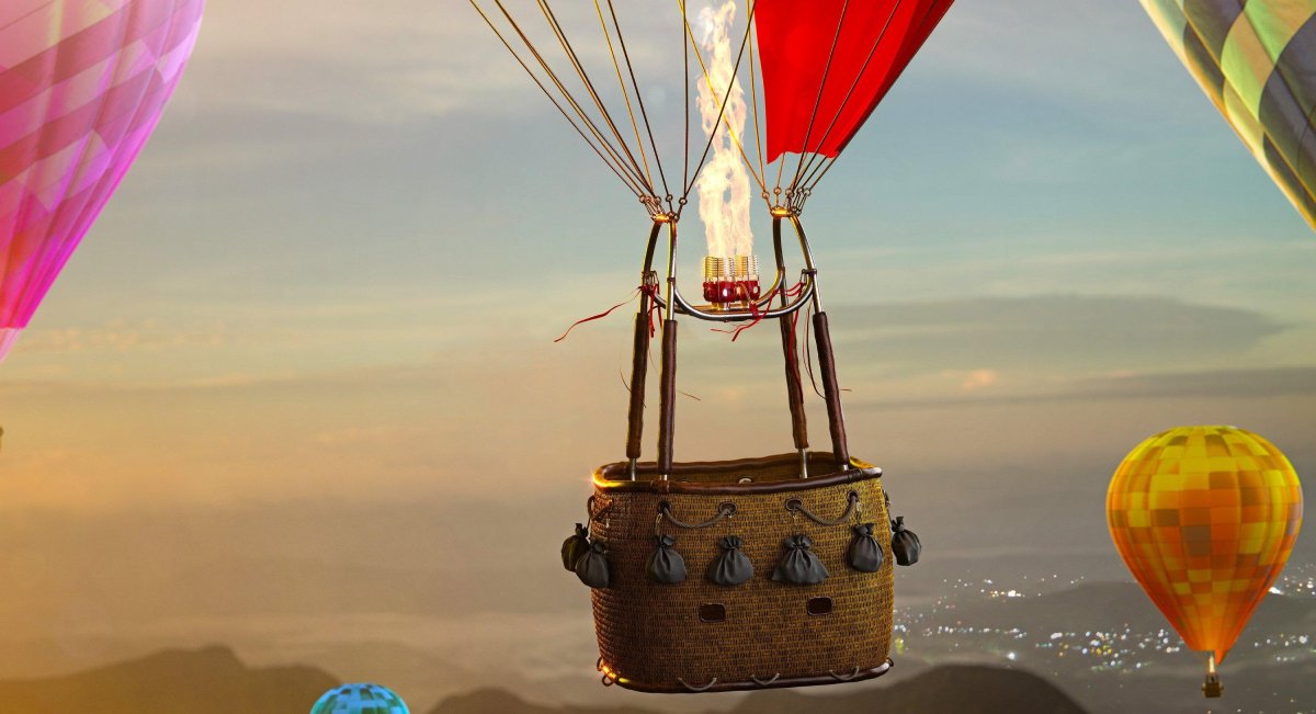 Корзина воздушного шара изнутри