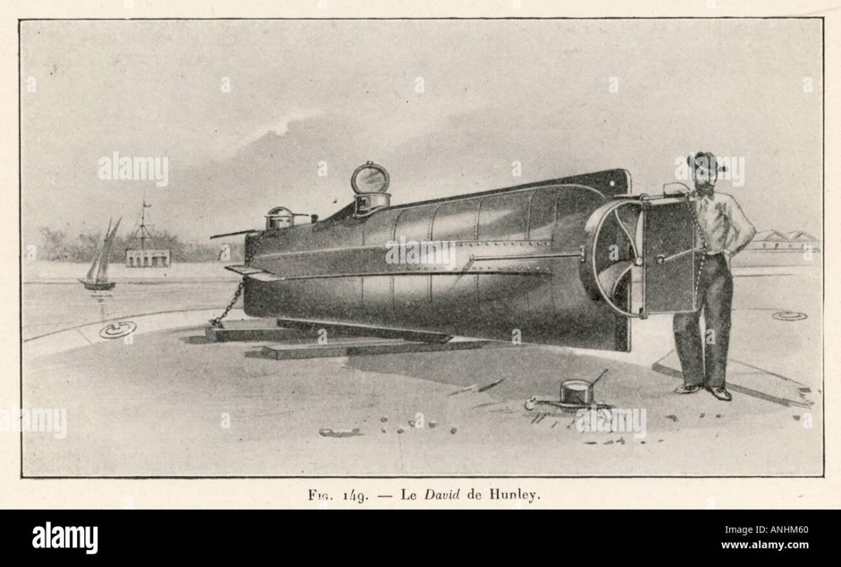 Первая подводная лодка США 1864
