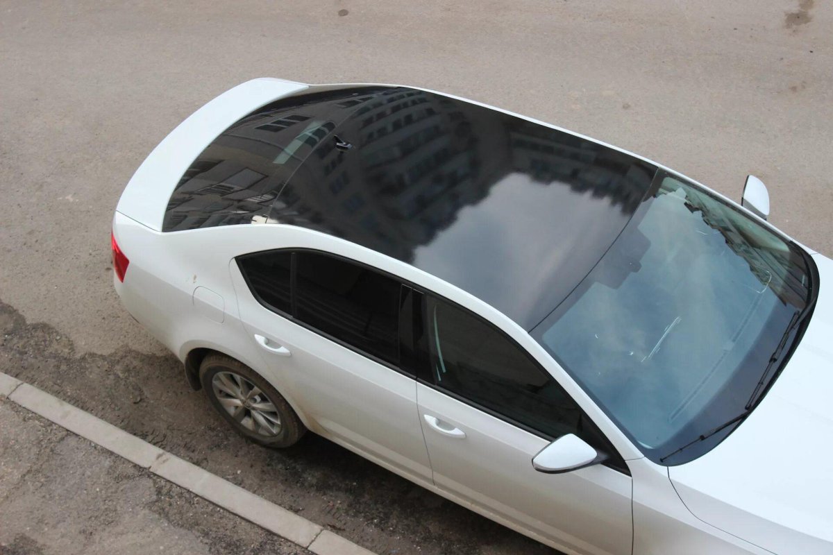 Skoda Octavia a7 черная крыша