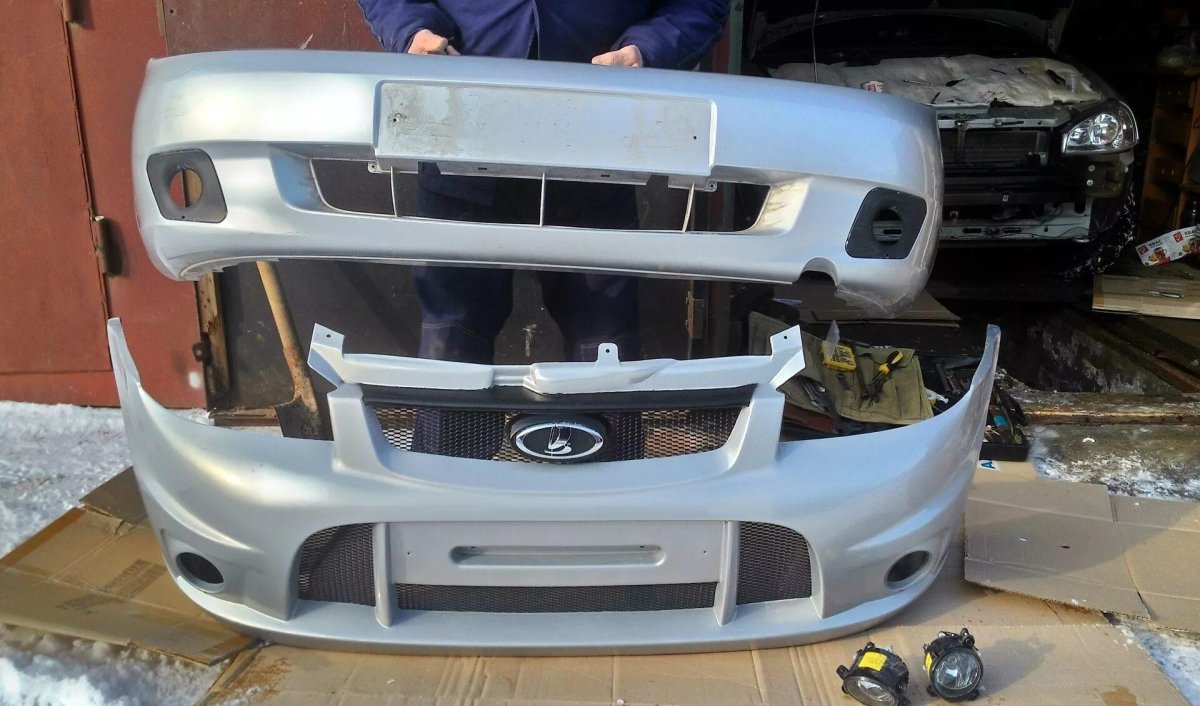 Бампер передний Лада Калина спорт 1