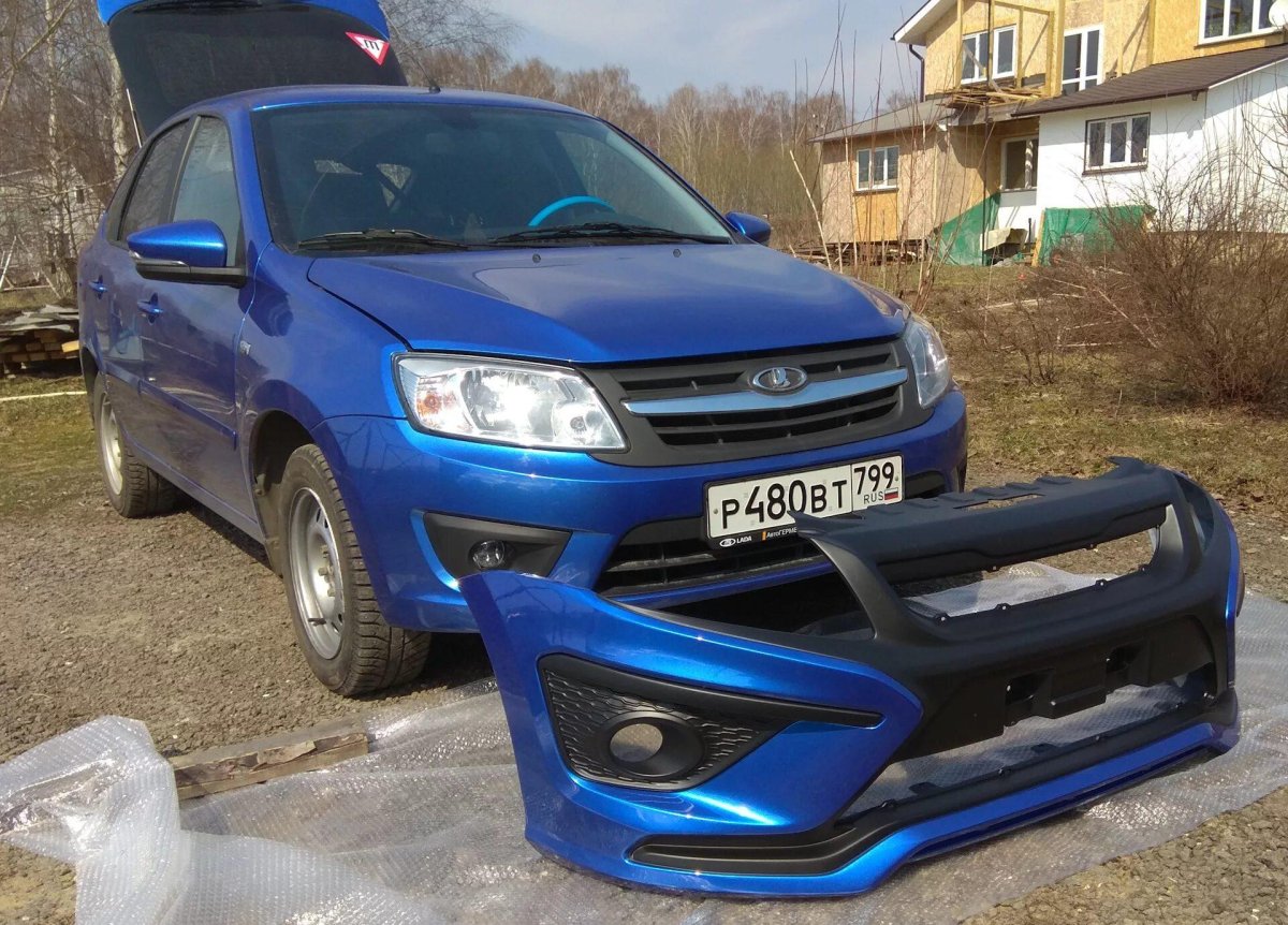 Лада Гранта 2013 спортивный бампер