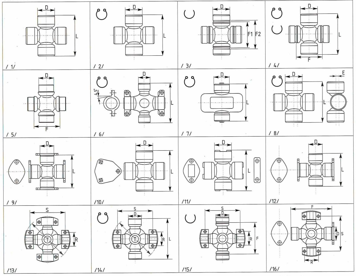 Крестовина кардана чертеж