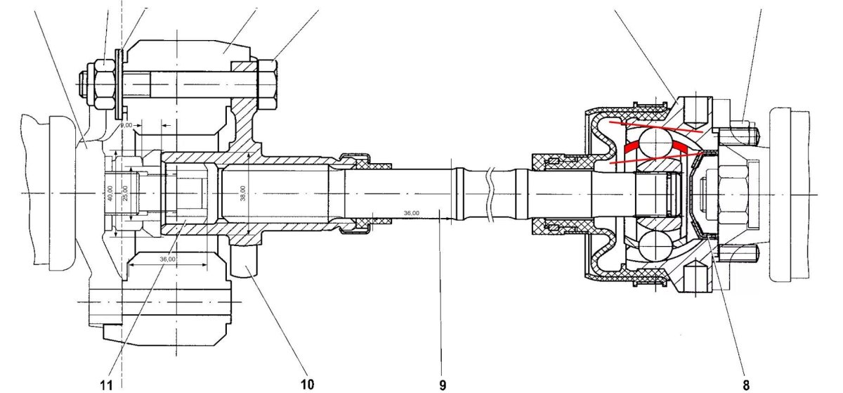 Карданный вал Нива чертеж