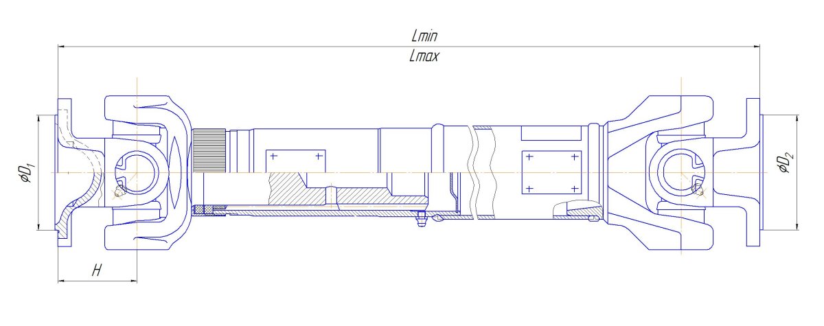 ГАЗ 53 карданный вал схема