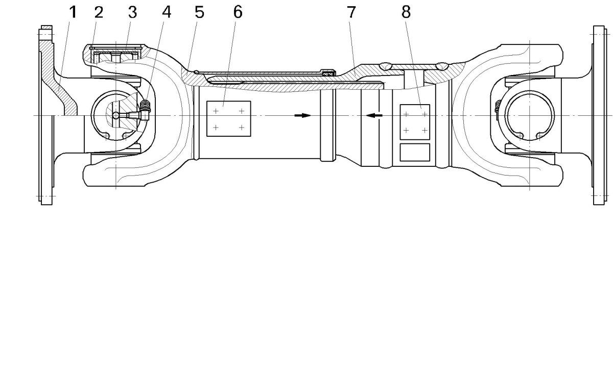 Карданный вал ГАЗ 3110 схема