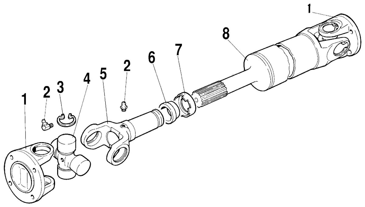 Карданный вал ВАЗ 2121 схема