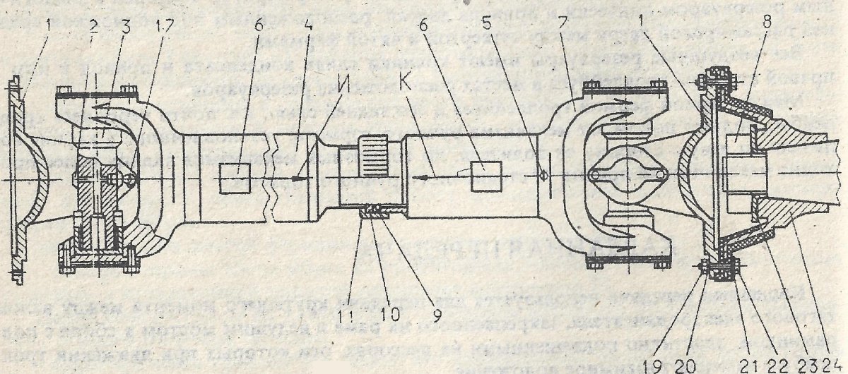 Карданный вал троллейбуса ЗИУ 9