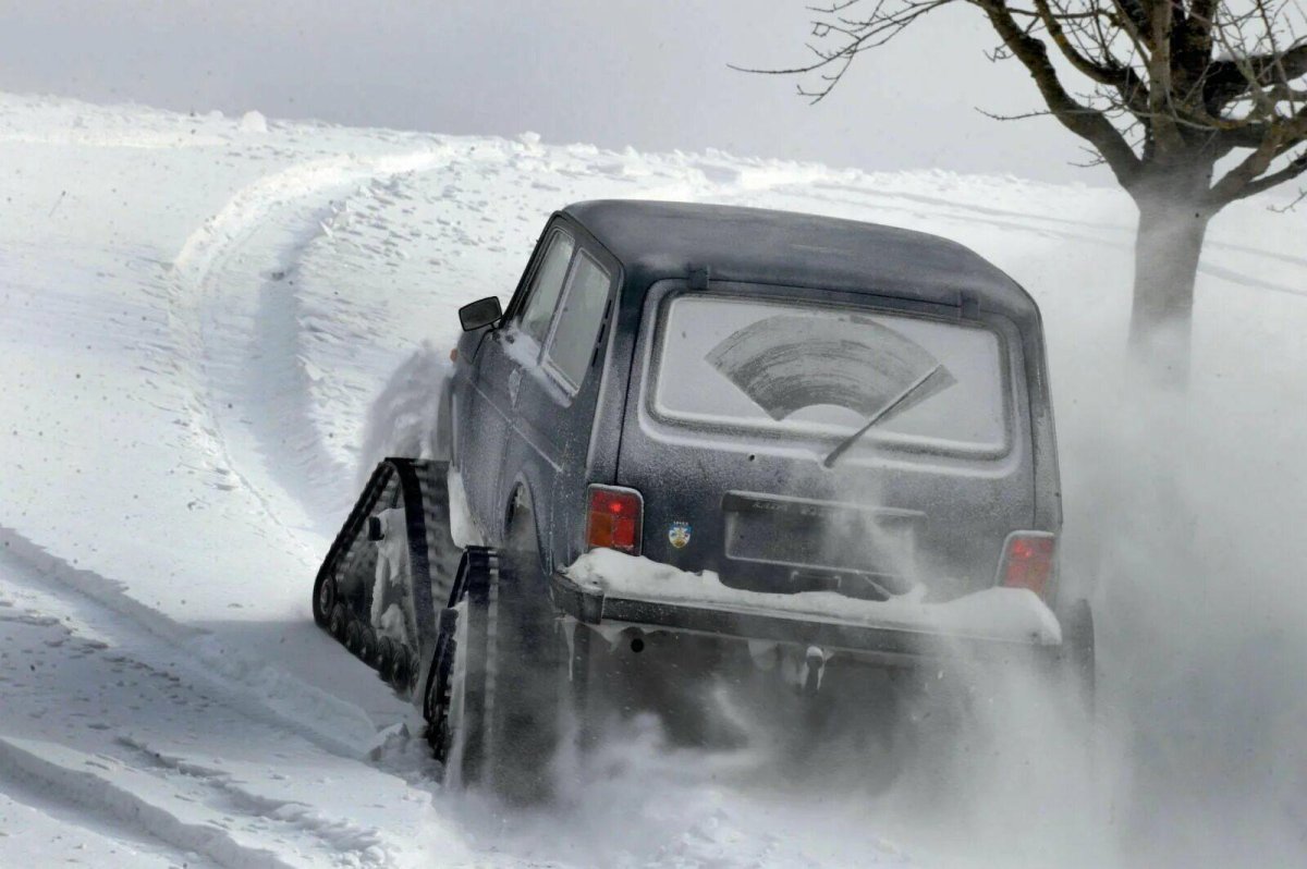 Нива в снегу