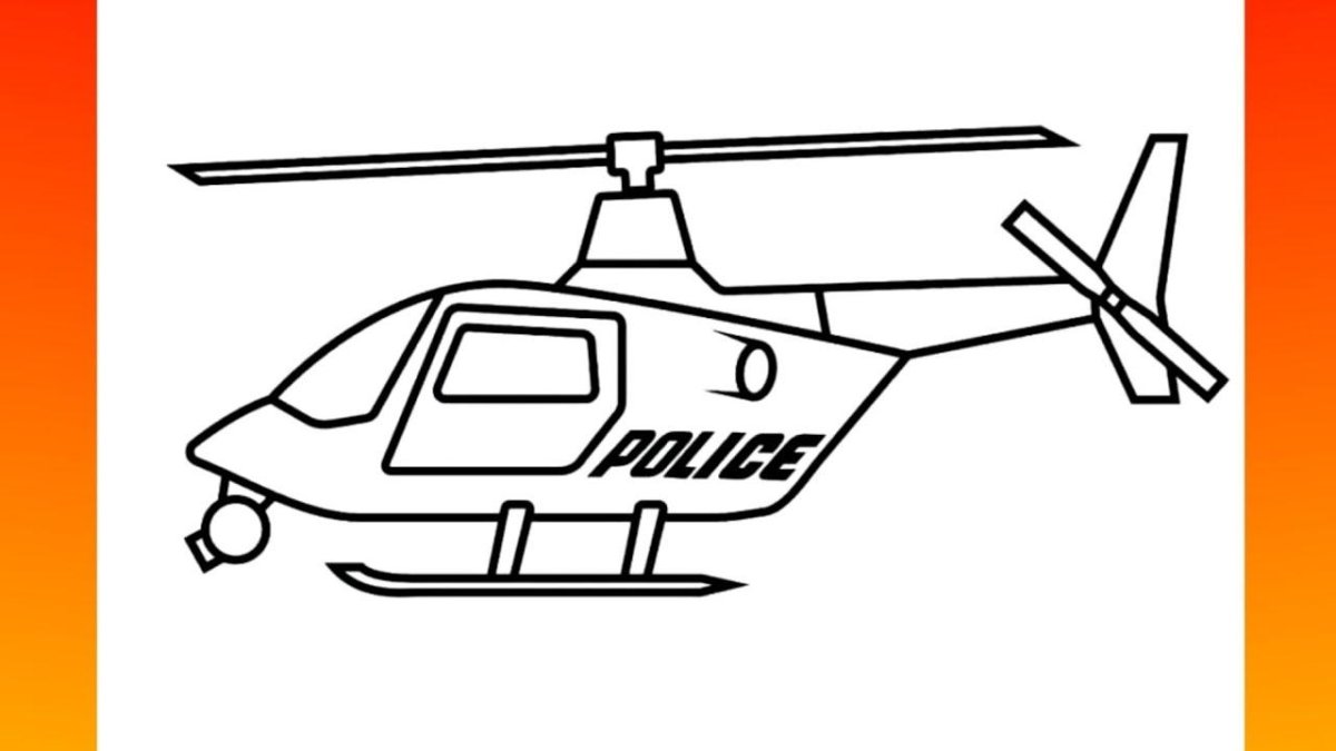 Вертолеты. Раскраска